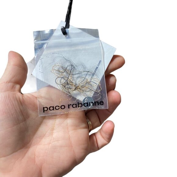 NEW PACO RABANNE Metallic Jacquard-knit Turtleneck Midi Dress - Picture 11 of 12